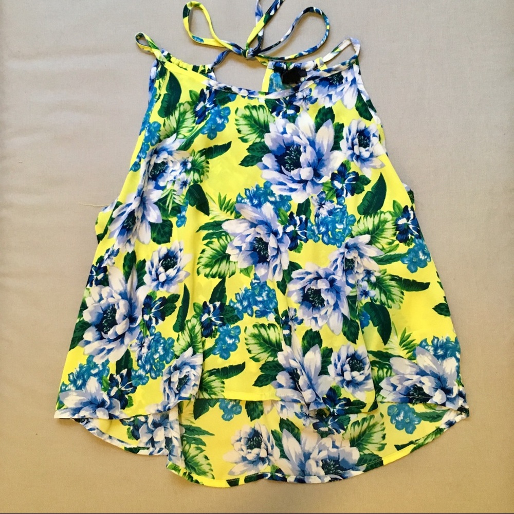 Yellow Floral Crop Top